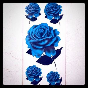 TEMPORARY BLUE ROSE TATTOOS